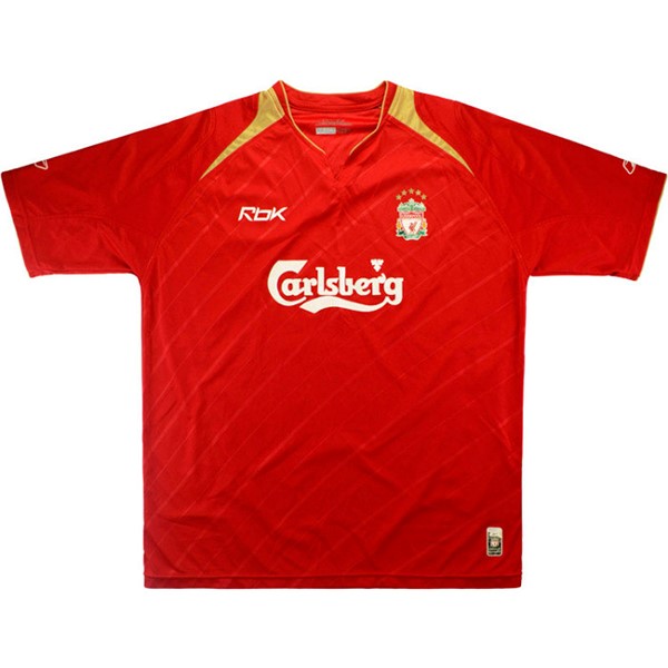Authentic Camiseta Liverpool 1ª Retro 2005 Rojo